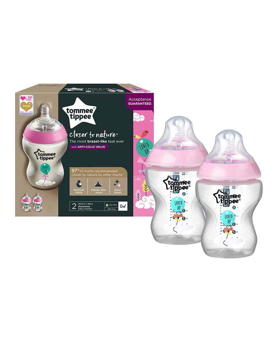 Tommee tippee closer to nature discount bottles pink